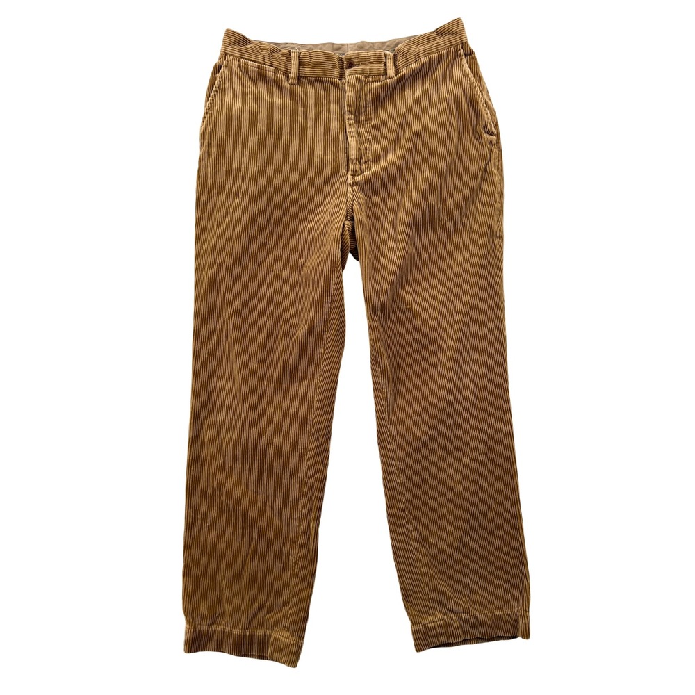 VTG Polo Ralph Lauren Corduroy Pants Men 34x30 Brown Wide Wale Cords Ivy Prep